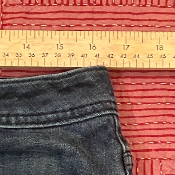 Buffalo mens W32L30 dark blue slim Straight Leg stretch Jeans distressed - Picture 5 of 16